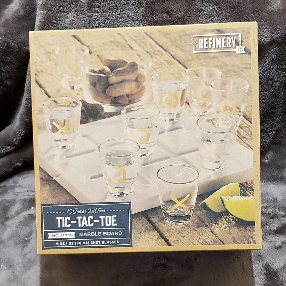 Refinery 10 Pcs Shot Time Tic-Tac-Toe Drinking Game